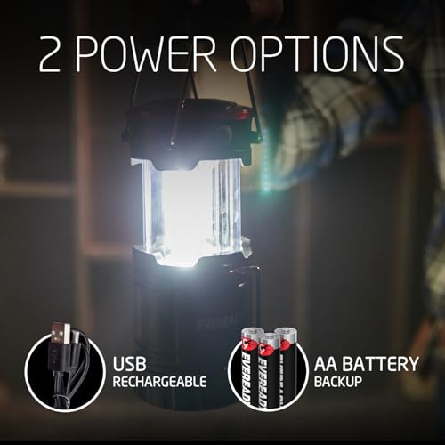 Multicolor Collapsible USB Rechargeable Camping Lanterns - 4 Pack