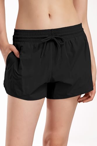 Beautikini Medium Black 2-in-1 Period Swimwear Shorts with Pockets