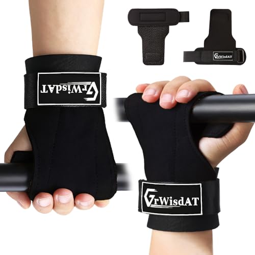 Weight Lifting Wrist Straps Leather Double Layer Adjustable Support Pair