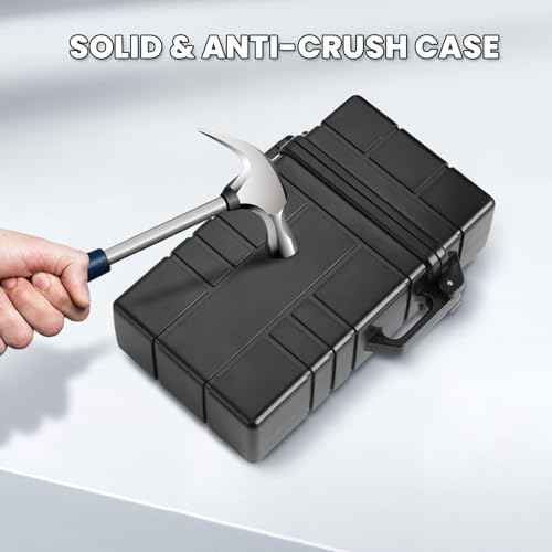 Waterproof Case, Airtight Holder Case for Whole Package 20pcs 84-100mm Size, EDC Survival Container for Fishing Kit, Match Seal Storage Dry Box, Camping Essentials, Cool Gadgets for Men Women