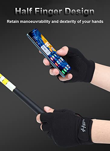 SUJAYU Water & Sports Fingerless Gloves Small Grey for Fishing Kayaking & More