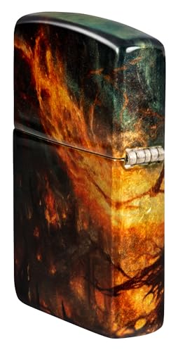 Zippo Mythical Lighter - 540 Tumbled Brass Fire Mage, Windproof Refillable