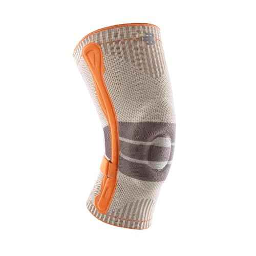 Bauerfeind Outdoor Knee Support, Unisex Knee Brace for Hiking, Walking, and Running, Sandstone-Orange, XXL