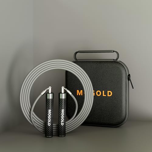 Weighted Jump Rope 1LB with Black Handle - 9ft for HIIT & Cardio, Pre-Sized L Length