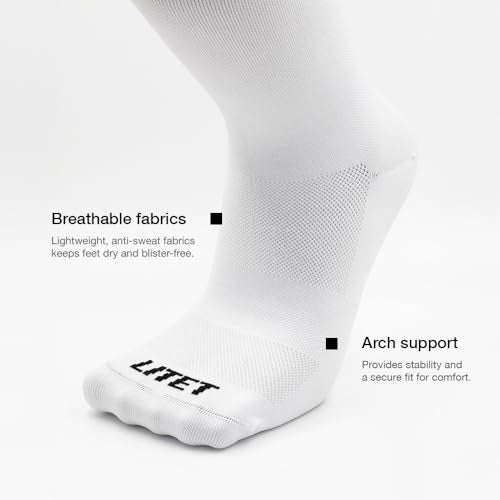 Cycling Socks for Men & Women Small-Medium White 3 - Breathable Performance Gear
