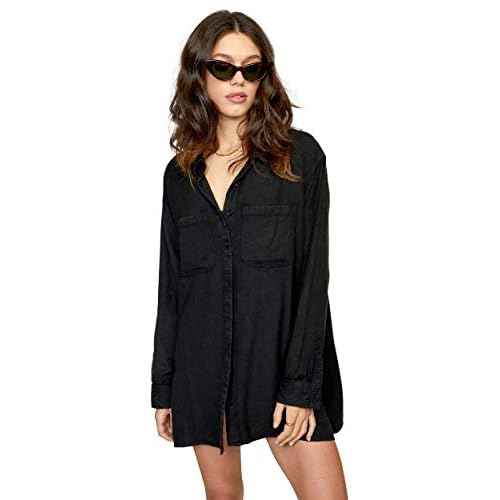 RVCA Womens Solstice Button Up CoverupSwimwear Cover Up
