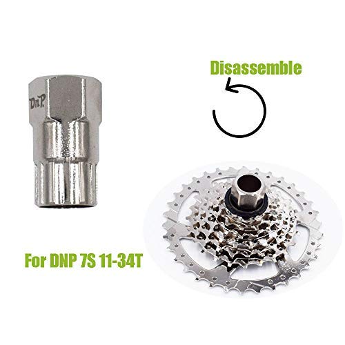 Threaded Freewheel Remover Tool for 7, 8, 9-Speed Bicycle Drivetrain - DNP Compatible