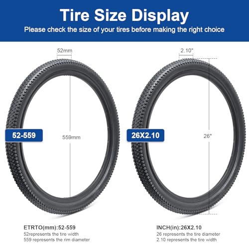 26x2.10 Bike Tire Gravel Mountain Off-Road Replacement 52-559