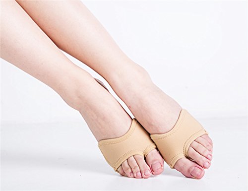 Missfiona Women's Neoprene Half Sole Lyrical Dance Shoes - Medium / Nude
