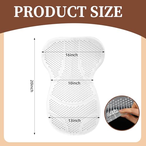 Anti-Slip TPE Horse Saddle Pad for English Saddles - White