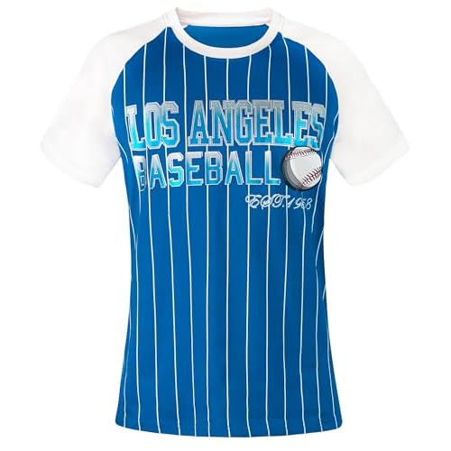 Womens Baseball Cage Fans Athletic City Raglan T-Shirts - Royal Blue & White