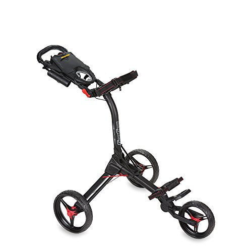 Bag Boy Compact 3 Golf Push Cart, Easy Three-Step Open & Close, Scorecard Console, Beverage Holder, Mobile Device Holder, Handle Mounted Parking Brake