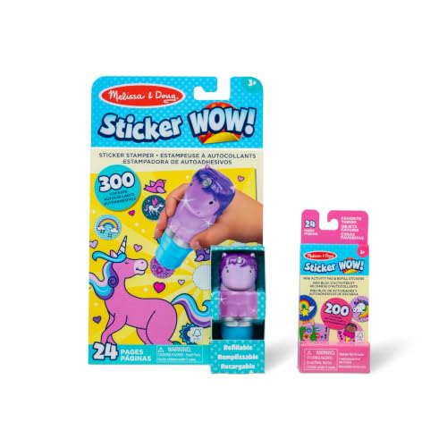 Melissa & Doug Sticker Wow! Purple Unicorn Bundle Stamper Toy - Glitter Unicorn