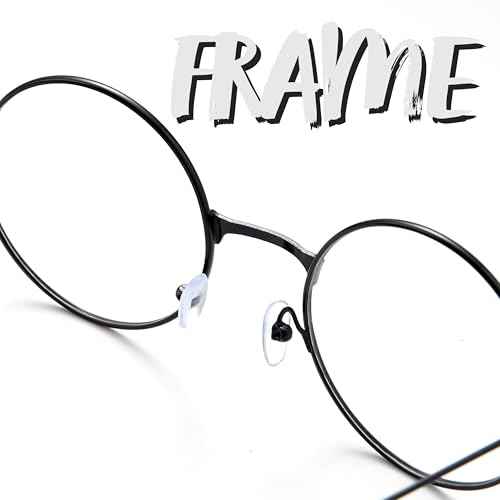 Spooktacular Creations 2PCS Halloween Fake Wizard Glasses, Old Men Wire Round Glasses Toys, Costume Eyeglasses for Women Men Party Dress Up Accessories Prop Black