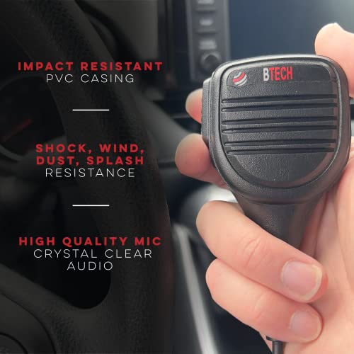 Weatherproof Heavy Duty IP54 Speaker Microphone Pack of 2 - Shoulder Mic for Baofeng Kenwood & More - Single Variant