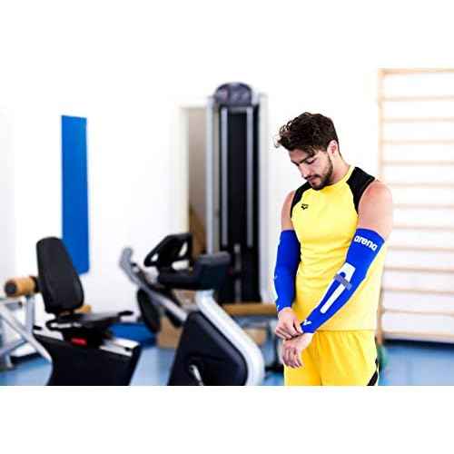 ARENA Carbon Compression Unisex Arm Sleeves, Electric Blue
