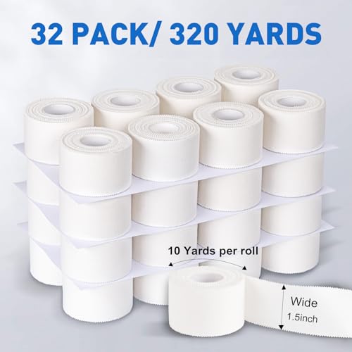 CHMI Athletic Tape 32 Pack - 320 Yards Sports Tape for Injuries, Gymnastics, Climbing