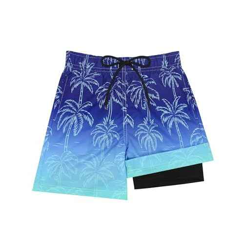 Sarfel Boys Swim Trunks with Compression Liner Kids Swimsuits Boys Bathing Suit Kids Board Shorts Teen Boy Quick Dry Shorts