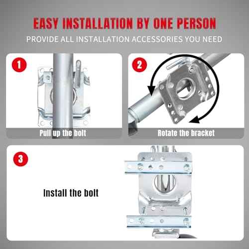 BIG RED ATR39001R-1 Torin Boat Trailer Jack with Single Wheel (6 Inch): Swing-Back Bolt-On Heavy Duty Swivel Tongue Trailer Jack, 1000 Lbs. Capacity