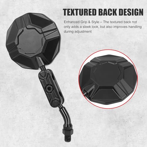 Bike Mirrors for Handlebar E-Bike Scooter Motorcycle 2 Pack - Wide-Angle