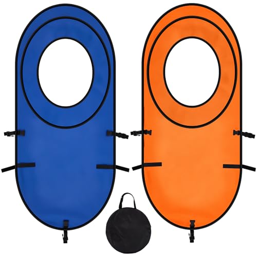 Large Pop Up Tennis Targets Set - Detachable Training Rings with Carry Bag