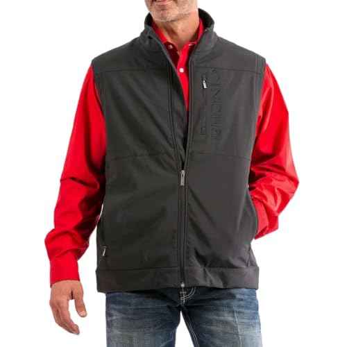 Cinch mens Bonded Softshell Vest With Concealed Carry PocketsFleece Vest