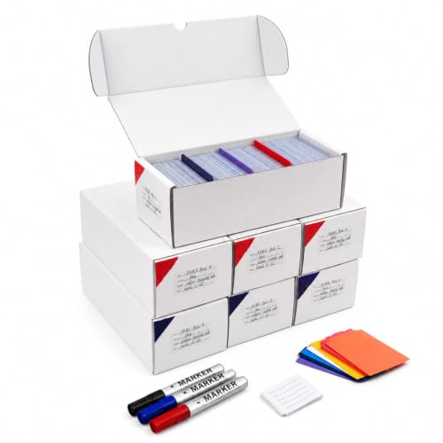 Sleeved-Size Bulk Card Storage Boxes 6-Pack Holds 3,600 Cards for Trading Card Collection