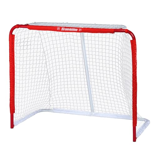 Franklin Sports NHL Youth Street Hockey Goal - Kids Mini Steel Street + Roller Hockey Net - Small Goal for Kids + Beginners - 50" x 42" - Tournament