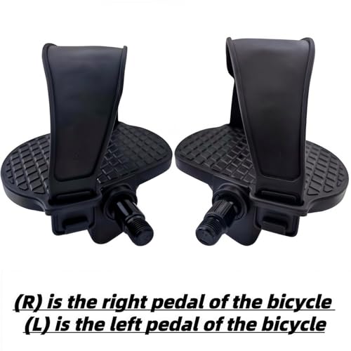 Pro Spin Bike Pedals with Adjustable PVC Straps - Black B, 9/16" Spindle, Heavy Duty