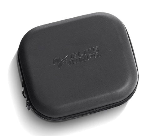 Elite Jumps - Jump Rope Carry Case - Fits All Elite Jumps Ropes & Other Small Items - Metal Clip - Moisture & Scratch-Resistant - Durable & Versatile - 7.87” x 6.3” x 2.75” - Black