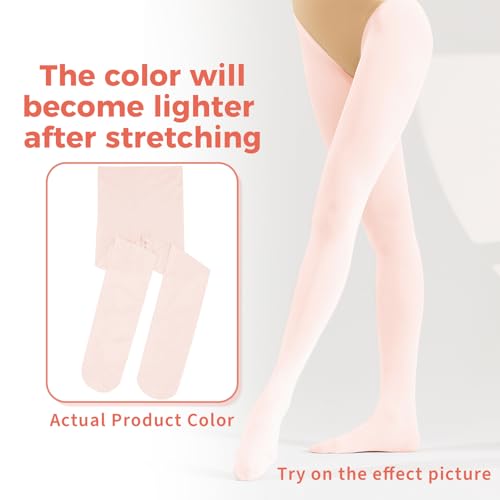 Toddler Ballet Tights for Girls - Dance Leotards & Ballet Outfit, 2 Pack