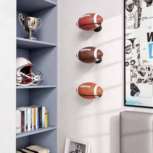 Josmimic Football Wall Mount Holder 1 Pack - Fits Official & Youth Balls