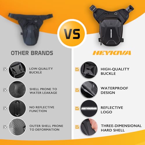 Waterproof Motorcycle Leg Bag with Reflective Logo and Adjustable Straps for Outdoor Cycling Hiking Camping