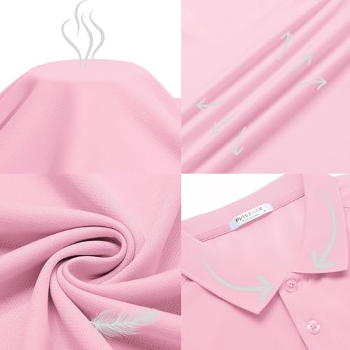 Men's Short Sleeve Golf Polo Shirt - Quick Dry Slim Fit