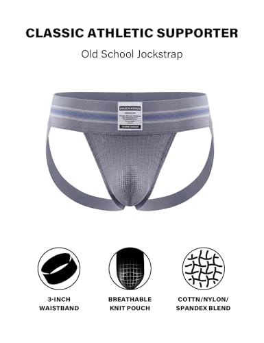 Men's Grey Large Arjen Kroos Jock Strap Athletic Supporter Gym Underwear