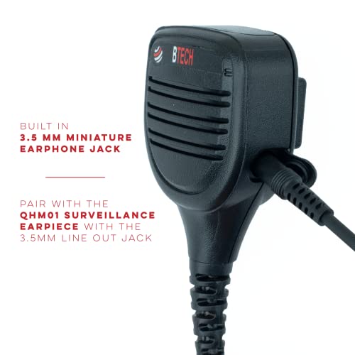 Weatherproof Heavy Duty IP54 Speaker Microphone Pack of 2 - Shoulder Mic for Baofeng Kenwood & More - Single Variant