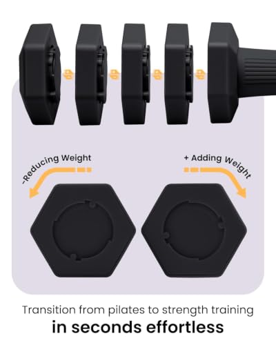 Black 12 lb Adjustable Dumbbell Set with Soft Rubber Handles - 4-in-1 Fitness Weights for Women Men