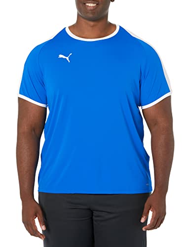 Puma Mens Liga Jersey Small Electric Blue Lemonade White Sports Shirt