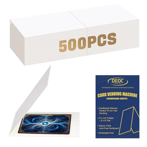 500PCS Folded Cardboard Card Sleeves for Vending Machines - Protect Trading & Sports Cards
