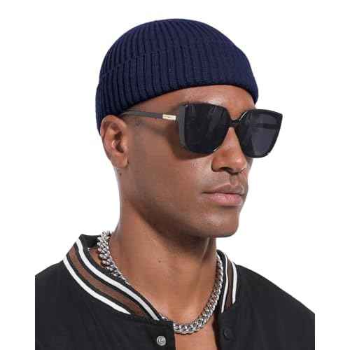 Swag Short Fisherman Beanie for Men Women, Wool Knit Cuff Soft Trawler Beanie Watch Hat, Winter Warm Hats Skull Cap