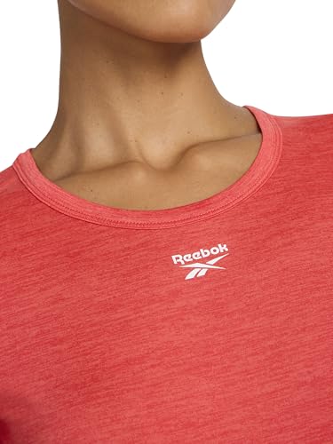Reebok Women's Off The Charts Performance T-Shirt - Large Hibiscus Heather