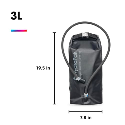 Hydrapak HydraSleeve - Insulated Sleeve with Shape-Shift Low-Profile Water Bladder/Reservoir for Hydration Backpacks, 3-Liter (100 oz.), High Flow Bite Valve, Safe & Reliable