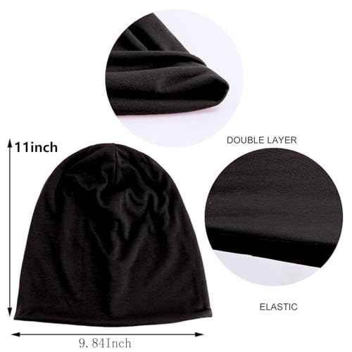 Tergy 4/10/12 Pieces Unisex Beanie Hats for Men Women Slouchy Beanie Hip-Hop Caps Lighweight Soft Skull Caps for Chemo Sleep