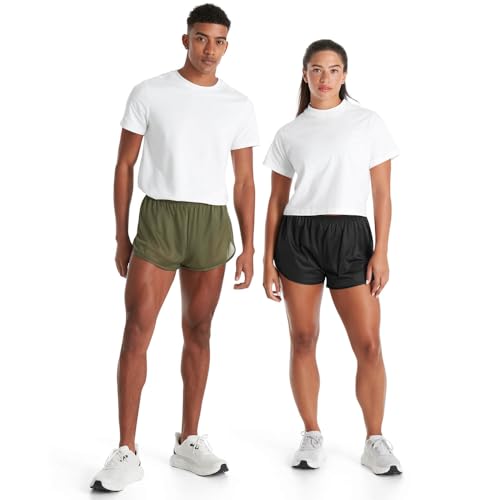 Soffe Men's Original Silkie Ranger Running Shorts Large Black - 2.25 Inch Inseam