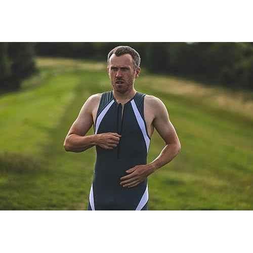 SLS3 Triathlon Suits Mens - Durable Sleeveless Tri Suit Men Triathlon Suit - Lightweight Trisuit with 2 Pockets for Storage