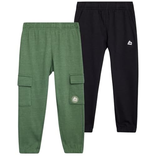 RBX Boys Sweatpants - 2 Pack Soft Performance Fleece Athletic Pants Boys Joggers Kids Sweatpants with Pockets (Sizes: 8-16)