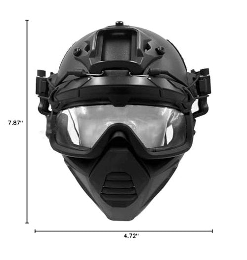 Fast Airsoft HelmetAirsoft Tactical Paintball Half Face Protection Mask and Goggles Set, for Paintball CS Game Set