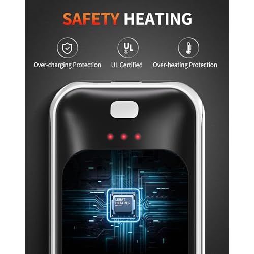 Lerat Hand Warmers Rechargeable, 2 Pack Electric Hand Warmer, Reusable Portable Pocket Heater USB Handwarmers, Gifts for Men, Women, Indoor, Outdoor, Hiking, Skiing, Camping, Hunting Accessories