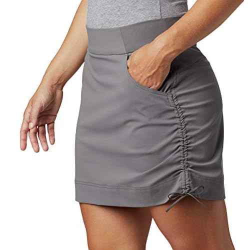 Columbia Women's Standard Anytime Casual Skort, City Grey-Legacy, X-Large