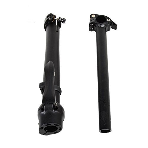 Black Folding Bicycle Stem with Quick-Release Aluminum Alloy Adjustable Handlebar